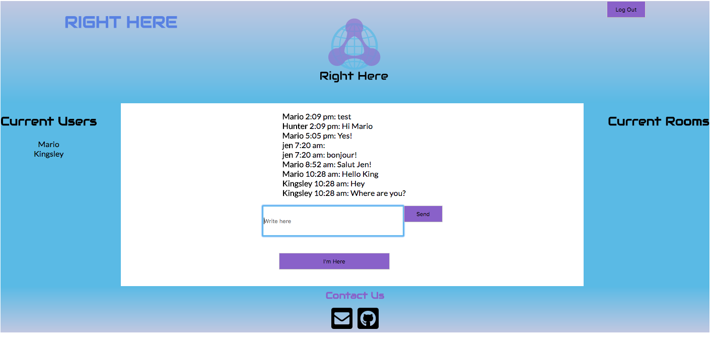 Right Here Chat App